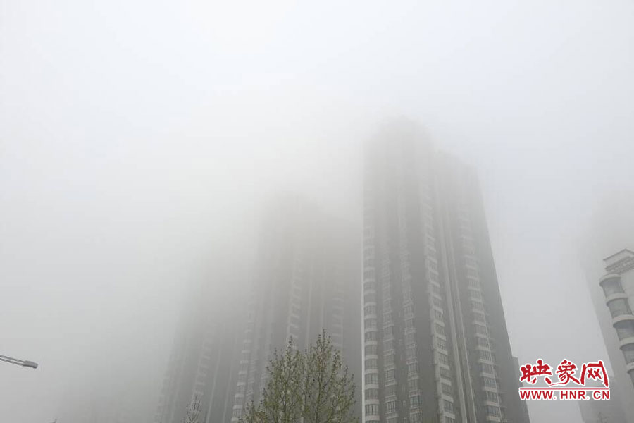 鄭州現(xiàn)大霧天氣，宛若仙境
