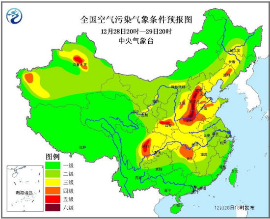 京津魯及冀中南、豫北將有輕到中度霾局地重度霾